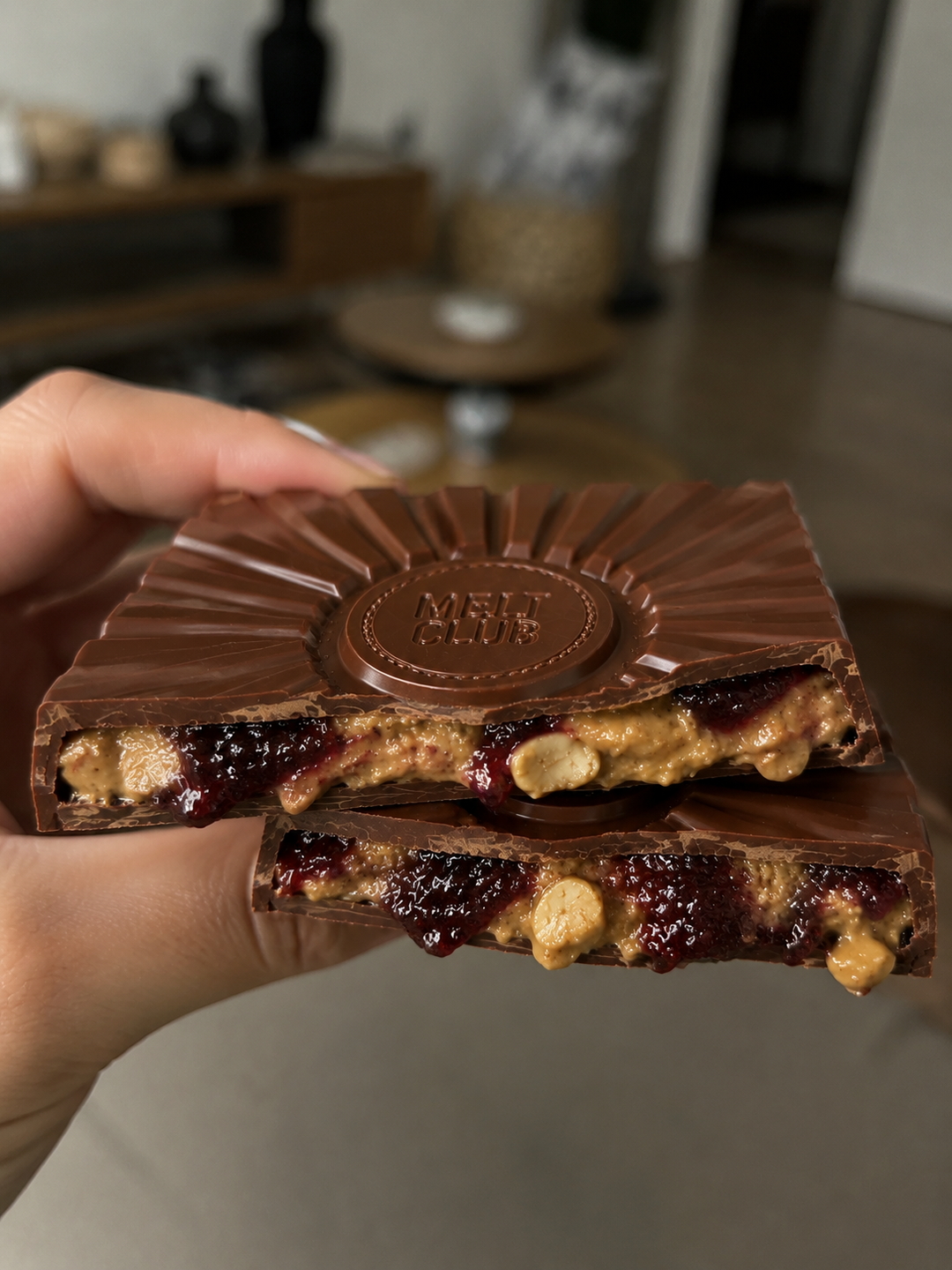 PB and jelly center, close up